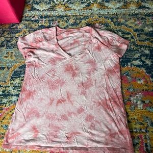 Pink vneck Sz L